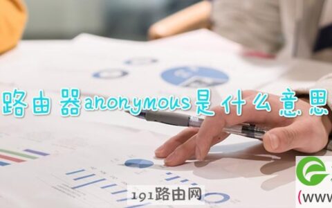 路由器anonymous是什么意思(图文)