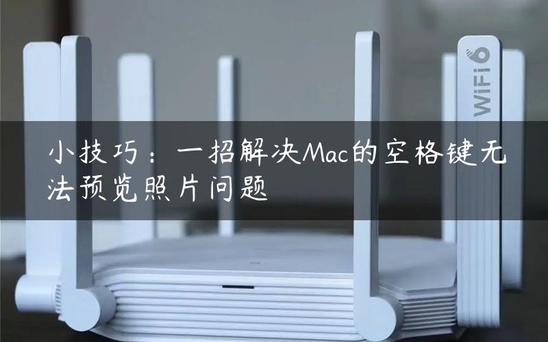 小技巧：一招解决Mac的空格键无法预览照片问题