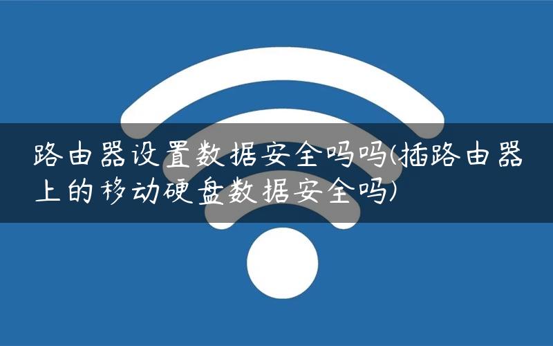 路由器设置数据安全吗吗(插路由器上的移动硬盘数据安全吗)