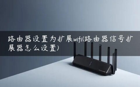 路由器设置为扩展wifi(路由器信号扩展器怎么设置)