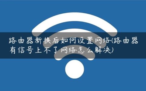 路由器新换后如何设置网络(路由器有信号上不了网络怎么解决)