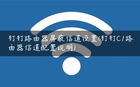 钉钉路由器屏蔽信道设置(钉钉C1路由器信道配置说明)