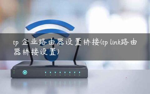 tp 企业路由器设置桥接(tp link路由器桥接设置)